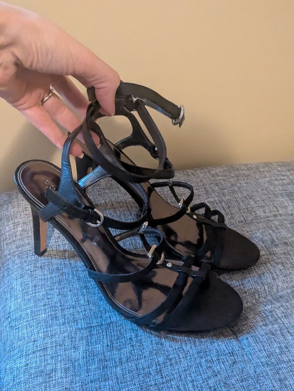 Coach Black Strappy Herls